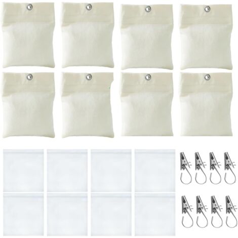 Poids Nappe de Table Exterieur, 8 Sacs de Sandbag avec Attaches Métalliques, Sac de Sable Poids de Nappe Fermeture Autocollante, pour Tonnelles, Terrasses et Balcons (1/5)