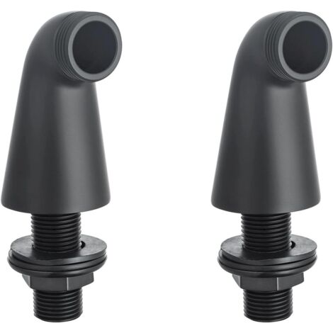 Colonnettes de Baignoire x2 pour Mitigeur Bord de Baignoire - Raccords Standards 1/2 et 3/4-4 Coloris Disponibles (Noir) (1/5)