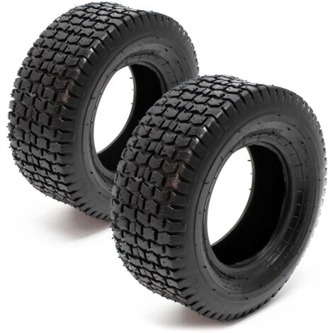 Lot de 2x Pneu 13x5.00-6 pour tracteur à pelouse – 305 x 305 x 110 mm – avec Profil à crampons – capacité de charge max. 145 kg – pour Roue Tondeuse à gazon Brouette Chariot Diable (1/5)