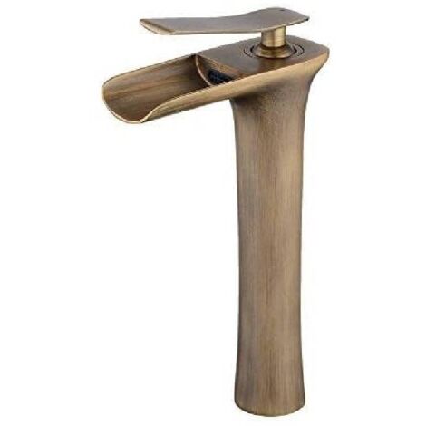 Robinet de Salle de Bains pour Les Lavabos antique laiton Haut Robinet de Lavabo Mitigeur (1/5)