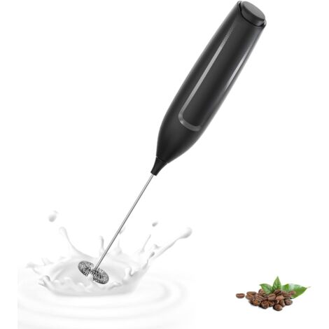 Mousseur à lait électrique, mini mixeur en acier inoxydable, moteur super puissant, adapté au café/latte/cappuccino/chocolat chaud