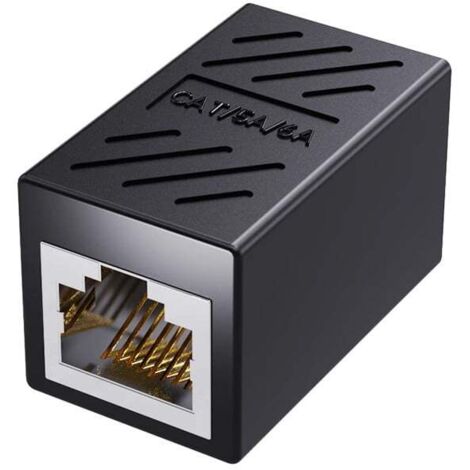 Coupleur RJ45, coupleur Ethernet en ligne pour Cat8/Cat7/Cat6/Cat5e, adaptateur d'extension Ethernet 1000 Mbit/s, connecteur LAN pour routeur, modem, commutateur, extension réseau, femelle vers femell (1/3)