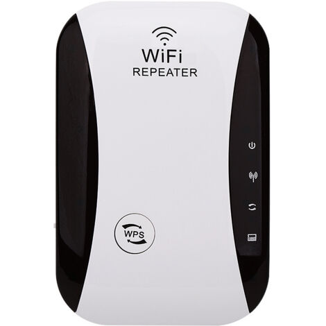 Répéteur WiFi Booster 300Mbps Extenseur sans Fil Amplificateur de Signal du Réseau(WPS, Installation Facile,1 Port Ethernet, Antennes Intégrées, 2.4GHz) Augmentation de la Couverture WiFi (1/4)