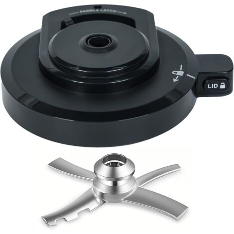 Couvercle extérieur avec palette pour sorbetière Ninja NC301 NC300, couvercle de remplacement réutilisable sans BPA, accessoire Creami compatible avec les séries Ninja NC299AMZ/NC301/NC300/NC201/NC101