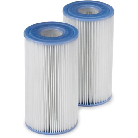 Cartouche filtrante de piscine Intex 29002E Type A, pompe filtrante, papier polyester facile à nettoyer, filtration haute efficacité, lot de 2 (1/5)