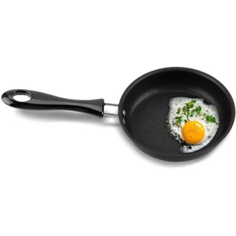 Mini Pole frire Antiadhsive Omelette Petite Pole Frire Mini-uf Poch Anti-adhsif Mnage Petite Cuisinire Petite Poele Induction pour Faire Frire les ufs et Prparer le Petit-djeuner Noir Acces (1/4)