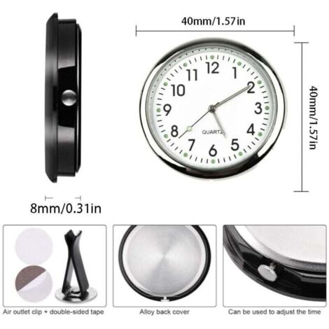 Mini horloge de tableau de bord pour voiture, horl... - Grandado