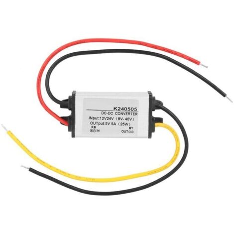 DC Buck Converter, DC-DC 12V/24V à 5V 5A Module de source d'alimentation abaisseur Module Buck Module Buck Converter