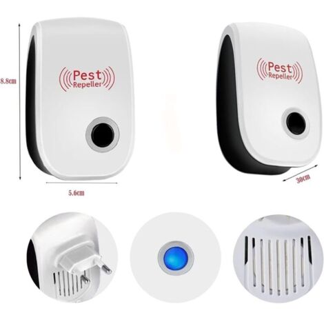 Répulsif Ultrasons Souris Et Rats 360° Avec 12 Lumières Stroboscopiques Et Capteur PIR - Appareil Anti Rongeurs Efficace