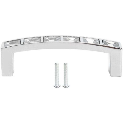 Poignée en cristal moderne simple armoire porte diamants Double trou poignée tiroir tirer A (1/4)