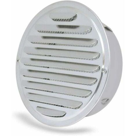 -Grille d'aération - ronde Grille d’aération,Acier Inoxydable Grille D'aération Trou,Ventilation avec Filet, Rond Grille d'aération de Tuyau d'échappement,ø 100 mm (1/4)