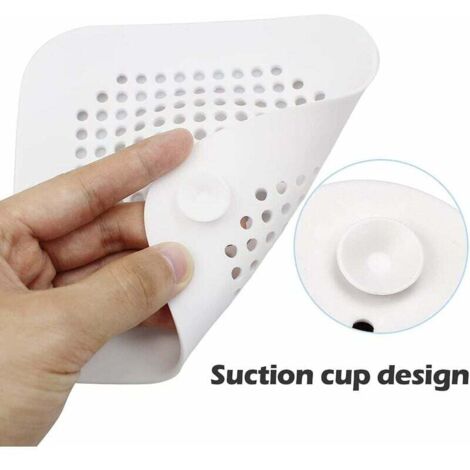 2 Pièces Attrape Cheveux Baignoire Silicone,Filtre Douche Cheveux Ronde,Filtre Evier Salle de Bain Universel,Grille Lavabo Cuisine Ronde, Protection Evier Anti Bouchage,Shower Drain Hair Catcher