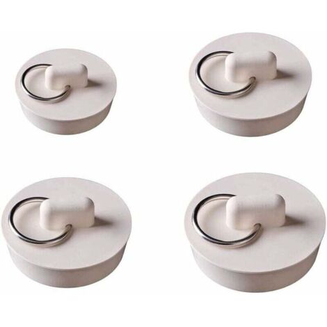 -4 Pièces Bouchons d'évier en Caoutchouc avec Anneau de Suspension Bouchons de Vidange de Cuisine Bouchons d'évier Bouchons de Bain pour Cuisine, Salle de Bain, Baignoire, Lavabo, évier (4 Tailles) (1/4)