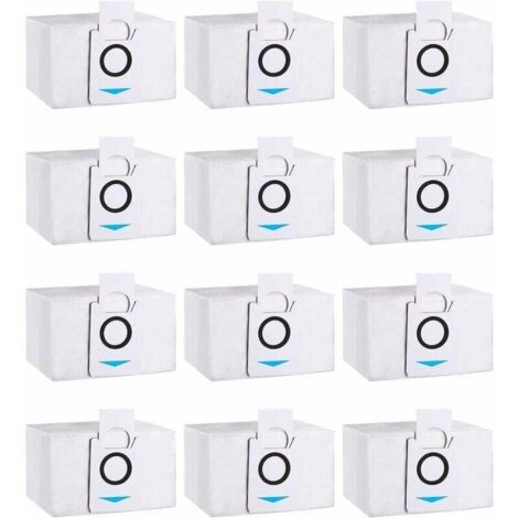 Lot de 12 Sacs d'aspirateur Accessoires compatible avec Ecovacs Deebot X1 Omni, X1 e Omni, X1 TURBO, T20 Omni, Sac à poussière de Rechange pour ecovacs deebot Aspirateur (1/5)