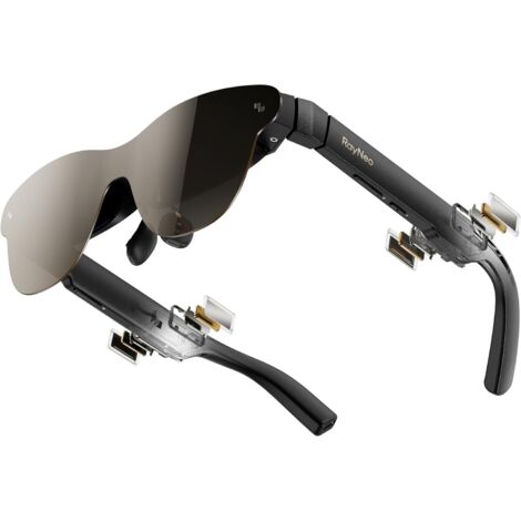 Lunettes RayNeo Air 3s Pro AR/XR - Lunettes à affichage vidéo HueView 2.0 de 201 pouces, 1200 nits et 120 Hz