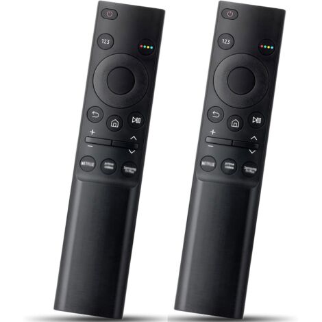 Lot de 2 télécommandes de remplacement pour S - Télécommande infrarouge avec Netflix, Prime Video, Samsung TV Plus et boutons d'accès rapide. Compatible avec les téléviseurs intelligents Samsung. (1/5)