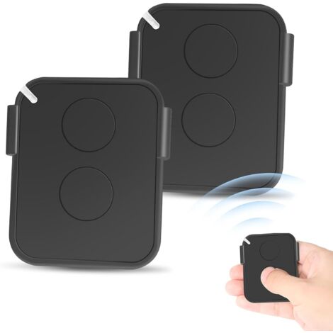 Lot de 2 télécommandes compatibles ON2E - Émetteur 2 canaux 433,92 MHz - Code tournant sécurisé - Portée jusqu'à 200 m - Compatible avec les récepteurs automatiques (1/5)