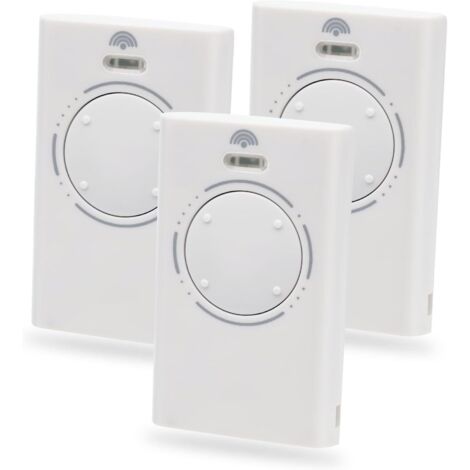 Portail de télécommande, 3 pièces 433,92 MHz XT4 SLH Portail de télécommande universel, télécommande 4 canaux pour 433, blanc (comprend 3 piles supplémentaires) (1/5)
