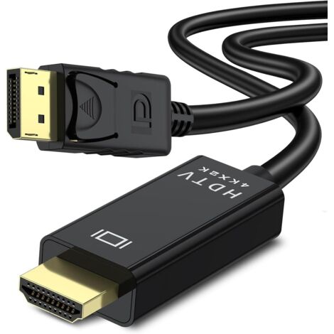 Câble DisplayPort vers HDTV 4K @ 30 Hz - 1,8 m - Unidirectionnel - Ordinateur DisplayPort vers moniteur HDTV - Pour jeux sur plusieurs écrans - Compatible avec écran, projecteur, HDTV (1/5)