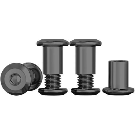 Vis De Connexion M6x12mm Vis De Meubles M6 En Acier Inoxydable A2 V2A Connecteurs De Meubles Noir Lot De 10 Vis De Raccordement (10 Vis Pour Meubles, 10 écrou à Douille) (1/5)