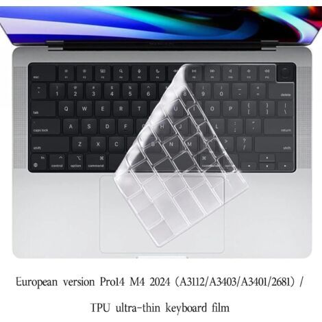 Film Protecteur Clavier MacBook Air & Pro M1/M2/M3/M4 - TPU Fin Et Transparent - Anti-poussière/liquide - 11