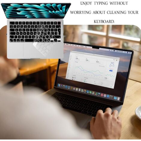 Film Protecteur Clavier MacBook Air & Pro M1/M2/M3/M4 - TPU Fin Et Transparent - Anti-poussière/liquide - 4