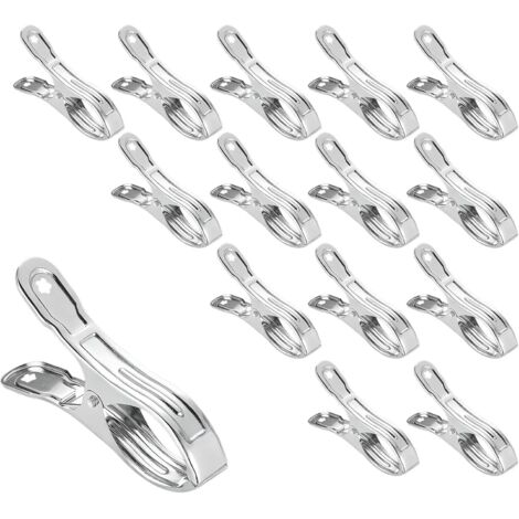 Lot de 15 pinces pour bâche de piscine en acier inoxydable avec force de serrage puissante, pinces de fixation, pinces de serrage pour piscines hors-sol, bâche, photographie
