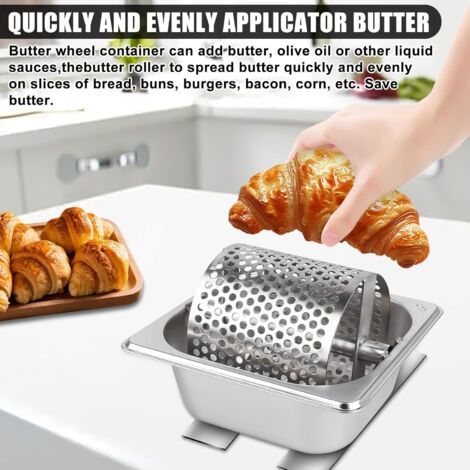 Roulette à Beurre Inox 1000 Ml – Distributeur & Étaleur Automatique Pour Pain & Toasts