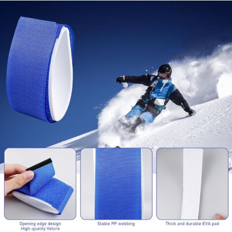 Fixation Poignet Réglable Sangles Anti-Perte Pour Gants De Ski - 2 Dragonnes Élastiques Pour Snowboard Et Sports D'Hiver Cordon élastique Snowboard