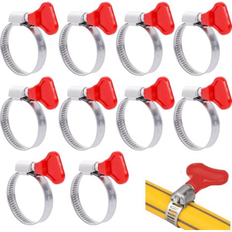10 Pièces Collier DeSerrage Tuyau Réglable 25-40 Mm,Collier De Serrage,CollierDe Serrage Inox,Collier De Serrage Métallique,Collier Serrage Inox,Pour Home Gaz, Famille Tuyau D'eau, Câble, Robinet (1/5)