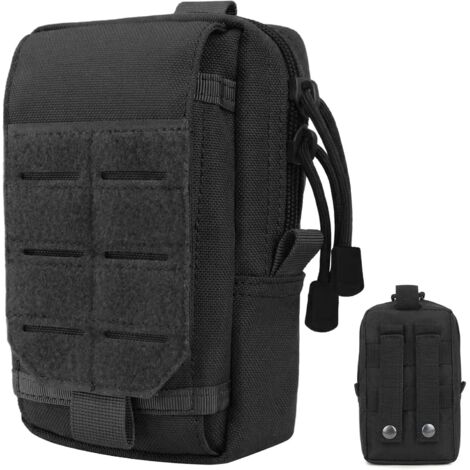 Sacoche Tactique, Pochette pour Molle Tactique, Pochette Tactique pour Molle, Poch ette Gilet Tactique, Poche Tactique pour Molle pour Téléphone, Plein-Air, Randonnée, Alpinisme et Cyclisme (1/5)