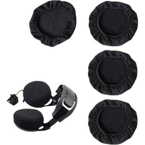 Lot De 4 Housse Casque Audio,Housses De Casque Extensibles Et Lavables,Protection Casque Audio,Coussinet Casque,Mousse pour Casque Audio,pour Casque De Gym,Entraînement, Aviation,Course De Jeu (1/5)