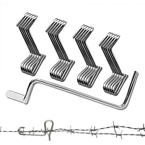 Outils De Tension De Fil De Clôture Pour Ferme De Jardin, Tendeur De Fil Avec Poignée De Serrage Pour Fixer la Clôture En Acier De Jardin, Ardillons Durables Pour Fil (1/4)