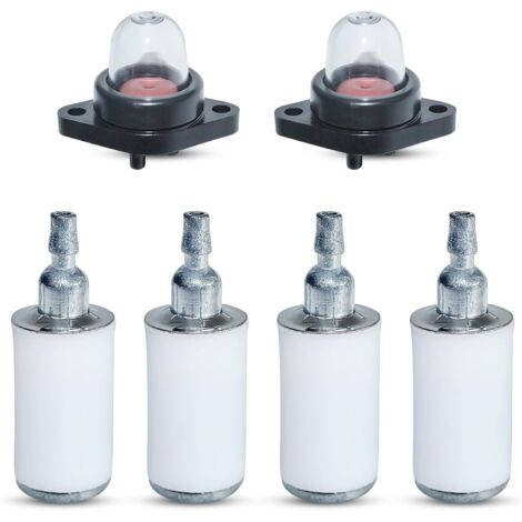 Lot de 4 Ampoules d'Amorçage de Carburateur pour 188-513 188-513-1 188-518 188-518-1 et pour Poulan 530-071835 WT-119C WT-265 avec Filtre à Carburant (1/5)