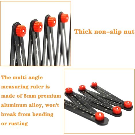 Règle De Mesure Multi-Angles 12 Côtés En Alliage D'Aluminium - Localisateur De Trous Précis