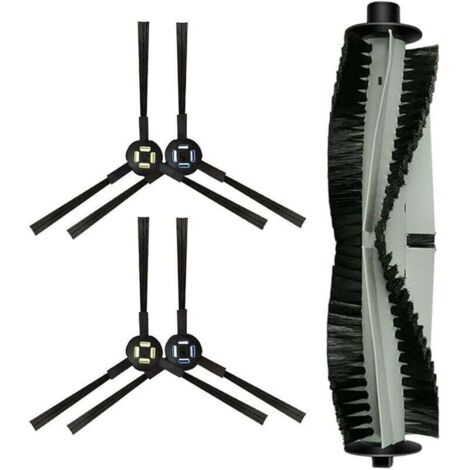 Brosse pour aspirateur robot Silvercrest SSR1 SSRA1 pour A9s A9 A7 L100 (1 brosse rotative + 4 brosses latérales) (1/4)