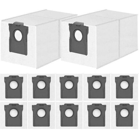 Lot de 12 sacs à poussière, compatibles avec les modèles Dreame L20/X40/X50 Ultra Complete, L10s/L10/L40/E30 Ultra/L10s Pro Ultra de Xiaomi. (1/4)