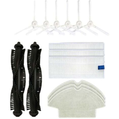 Accessoires pour l'aspirateur robot Rowenta X-plorer Série 75 RG7687 : pièces de rechange pour brosse rotative, brosse latérale et filtre, compatibles avec l'aspirateur robot Rowenta. (1/4)