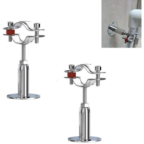 Colliers de serrage réglables en acier inoxydable pour tuyaux, à montage mural, pour diamètres de 32 à 34 mm, pour la fixation de tuyaux, flexibles, tiges, etc. (1/4)