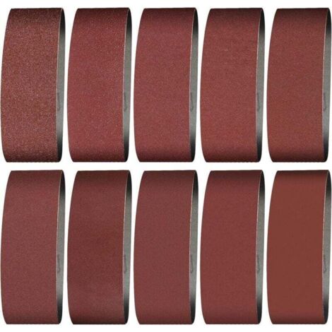 Bande abrasive 100 x 915 mm - grains 2 x 40/60/80/120/150/240/400. Bande abrasive pour le ponçage, le polissage et le dépoussiérage, idéale pour le bois (12 pièces). (1/4)