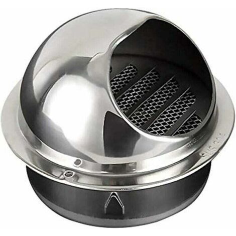 Sortie d'air murale, sortie d'air en acier inoxydable, hotte aspirante murale extérieure, protection anti-pluie, chapeau de ventilation sphérique, grille de ventilation de cuisine, 150 mm (1/4)