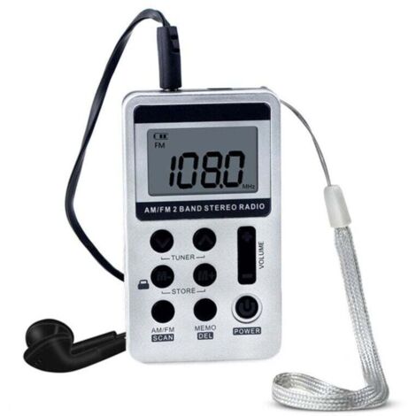 Radio HanRongDa HRD-103 AM/FM 2 bandes, récepteur stéréo portable avec casque, écran LCD et batterie rechargeable (1/4)