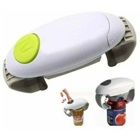 Ouvre-boîte automatique, ouvre-boîte électrique à un bouton pour la cuisine, idéal pour les personnes âgées et les personnes souffrant d'arthrite, 17,3 x 6,4 cm, vert (1/4)