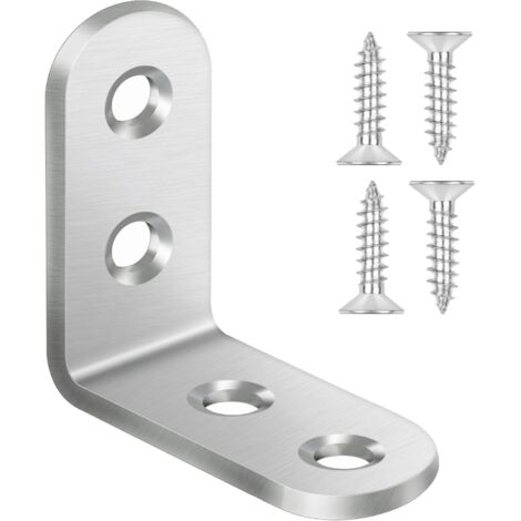 20Pcs Équerre de Fixation Inox 40x40x16mm, Équerre Angle 90 Degrés en Acier, Équerre étagère, Équerre de Coin, pour la Fixation et la Réparation de Meubles, Renforcer les Joints (1/5)