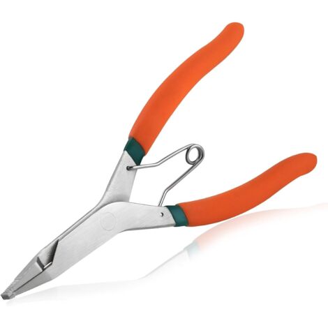 9 pouces Angle Tip verrouiller pinces à anneaux avec trou spécial Circlip pince à Angle retenir pinces à anneaux pince à anneau à pression outil de retrait d’anneau C-clip pour enlever (1/5)