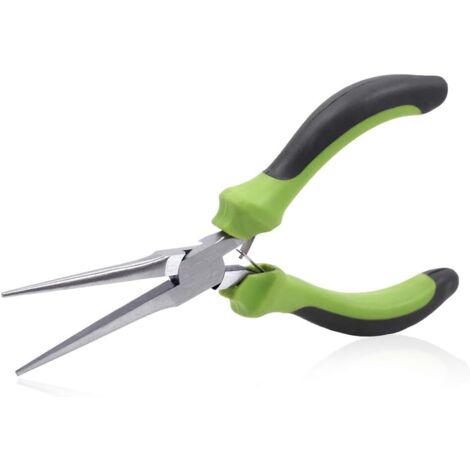 Mini pince à bec aiguille de 15,2 cm pour la fabrication de bijoux - Pince extra longue et fine - Outil professionnel - Perlage - Loisirs créatifs