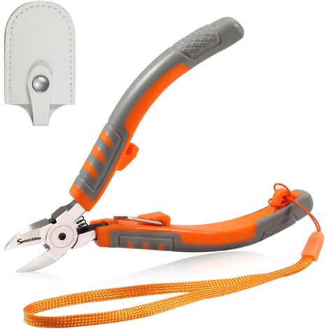 Pince coupante diagonale de 12,7 cm, pince coupante latérale avec verrouillage de sécurité, mini coupe-fils de précision en acier au chrome vanadium (1/5)