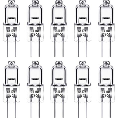 Ampoule spécifique, Ampoule G4 12V 10W,Lampe à Capsule Transparente lot de 10 (1/5)