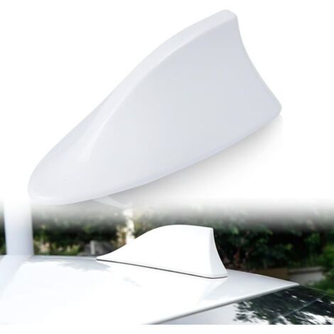 Antenne Voiture Requin, Antenne Requin, Améliorer Le Signal du Véhicule pour Voitures, Voiture FM/AM Base Étanche, Accessoire Voiture, Améliorer Le Signal(Blanc) (1/5)