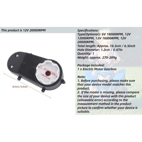 Bote de vitesses - SONEW - RS390 - Moteur électrique 6V/12V - Pour enfants - Mixte - Sport Bote de vitesses - SONEW - RS390 - Moteur électrique 6V/12V - Pour enfants - Mixte - Sport